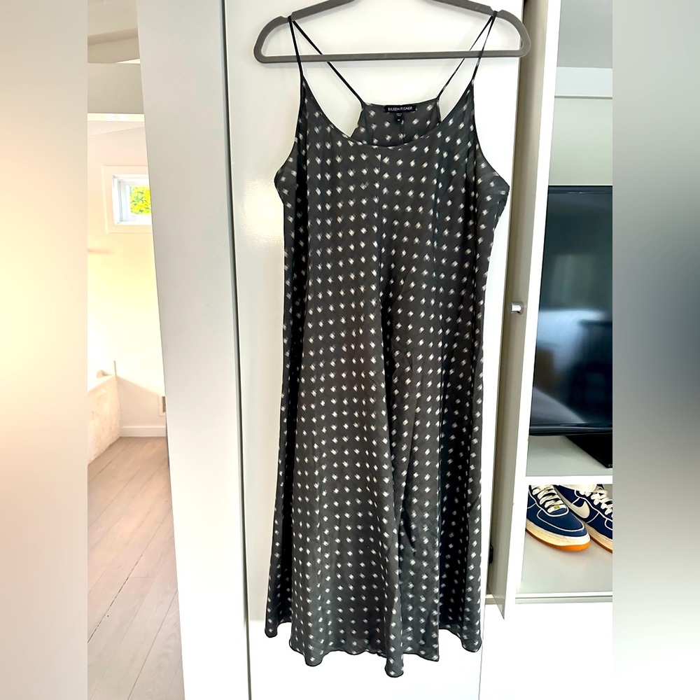 Eileen Fisher spaghetti strap dress.